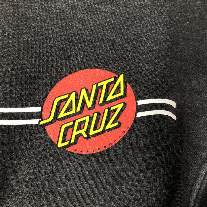 SANTA CRUZ Sweat Pullover Hoodie, Men's Size M cotton gray type Vintage Second Hand