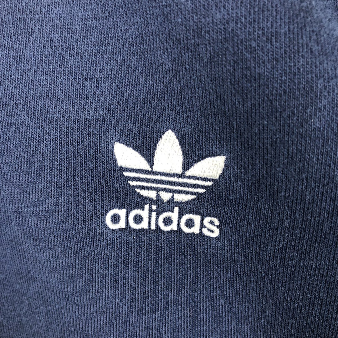Adidas sweatshirt pullover hoodie, men's size M cotton navy blue type Vintage Second Hand