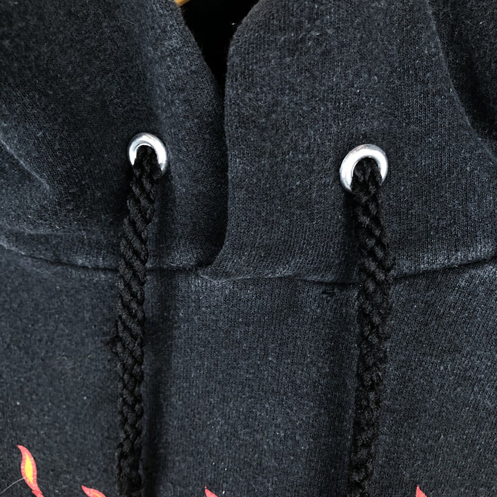 Thrasher Fire Pattern Pullover Hoodie, Men's Size M cotton black type Vintage Second Hand