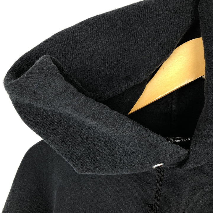 Thrasher Fire Pattern Pullover Hoodie, Men's Size M cotton black type Vintage Second Hand