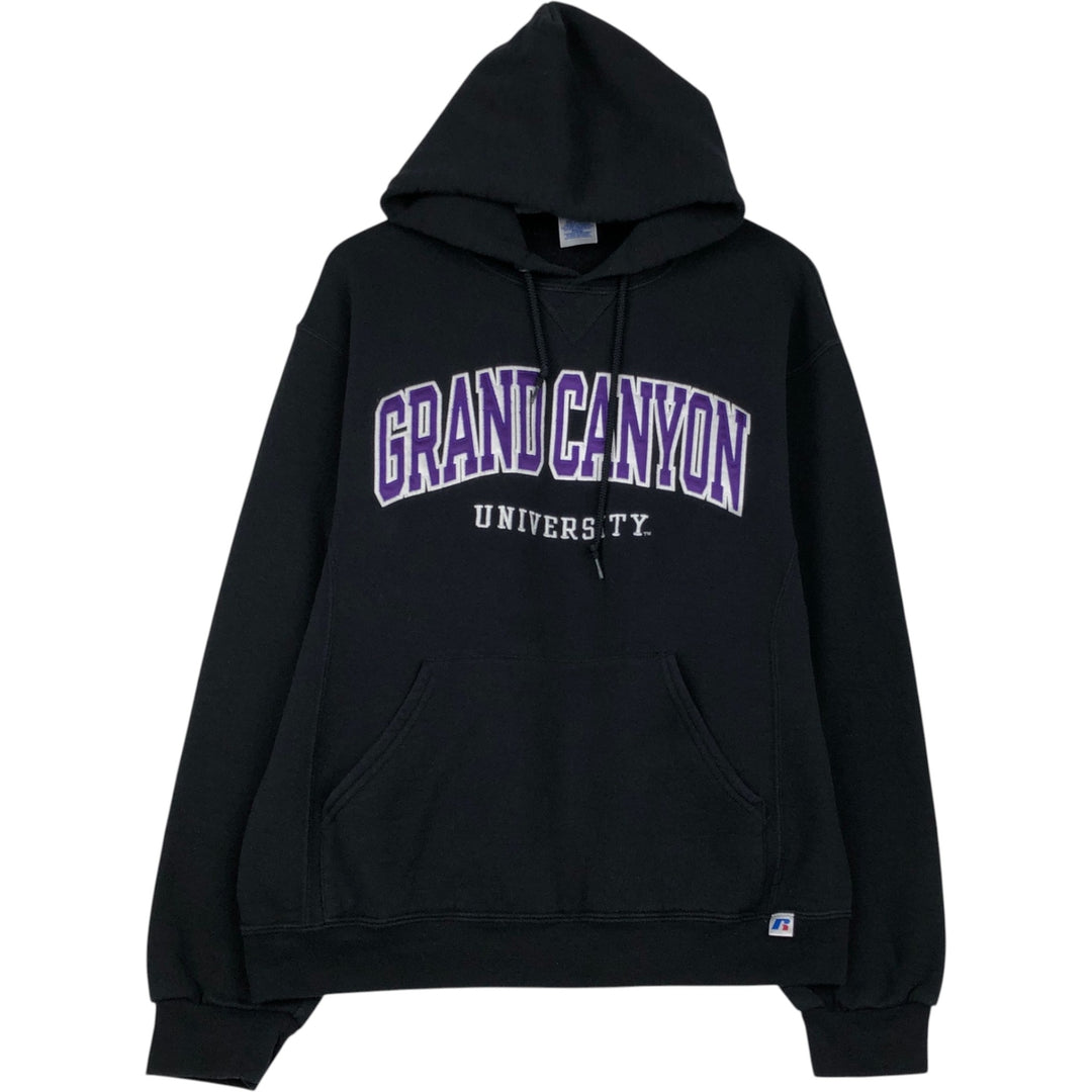 2000'S ~ Russell College Sweatshirt Pullover Hoodie, Men's Size M cotton black type Vintage Second Hand