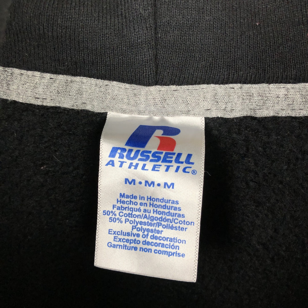 2000'S ~ Russell College Sweatshirt Pullover Hoodie, Men's Size M cotton black type Vintage Second Hand