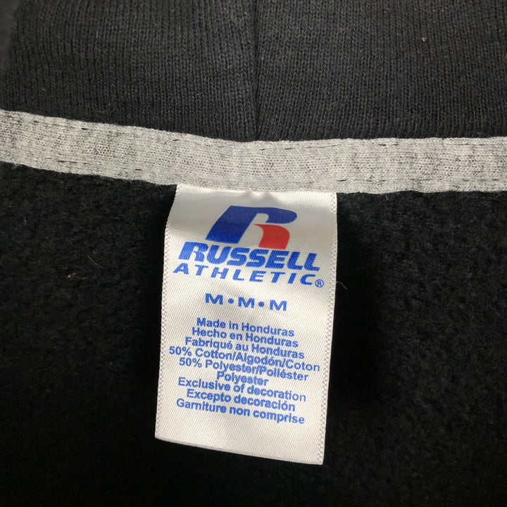 2000'S ~ Russell College Sweatshirt Pullover Hoodie, Men's Size M cotton black type Vintage Second Hand