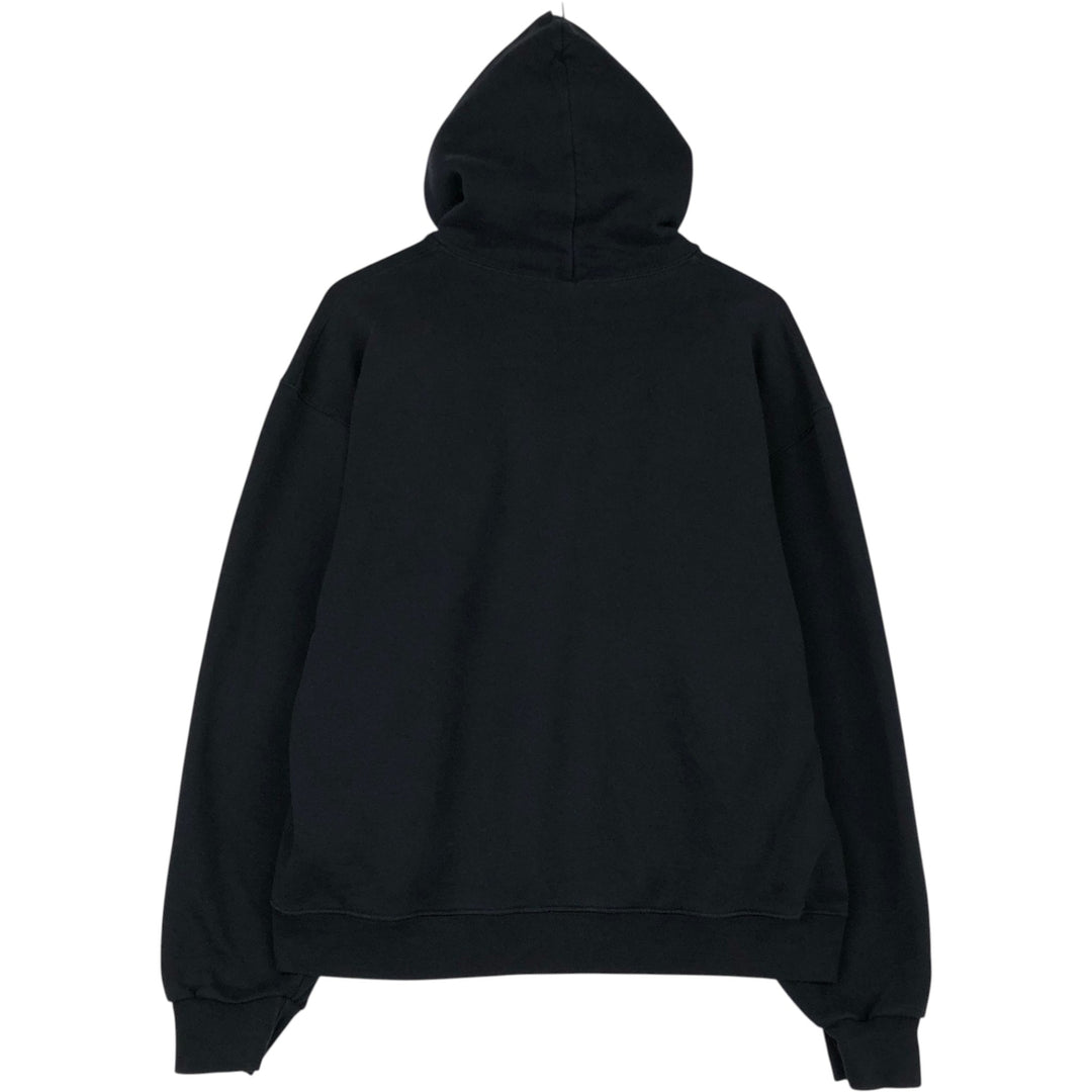 2000'S ~ Russell College Sweatshirt Pullover Hoodie, Men's Size L cotton black type Vintage Second Hand