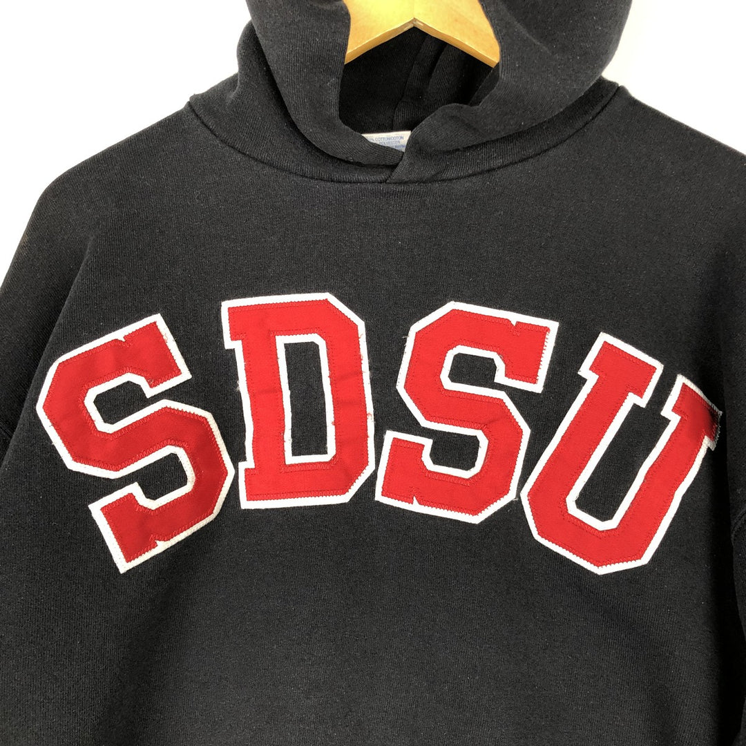 2000'S ~ Russell College Sweatshirt Pullover Hoodie, Men's Size L cotton black type Vintage Second Hand