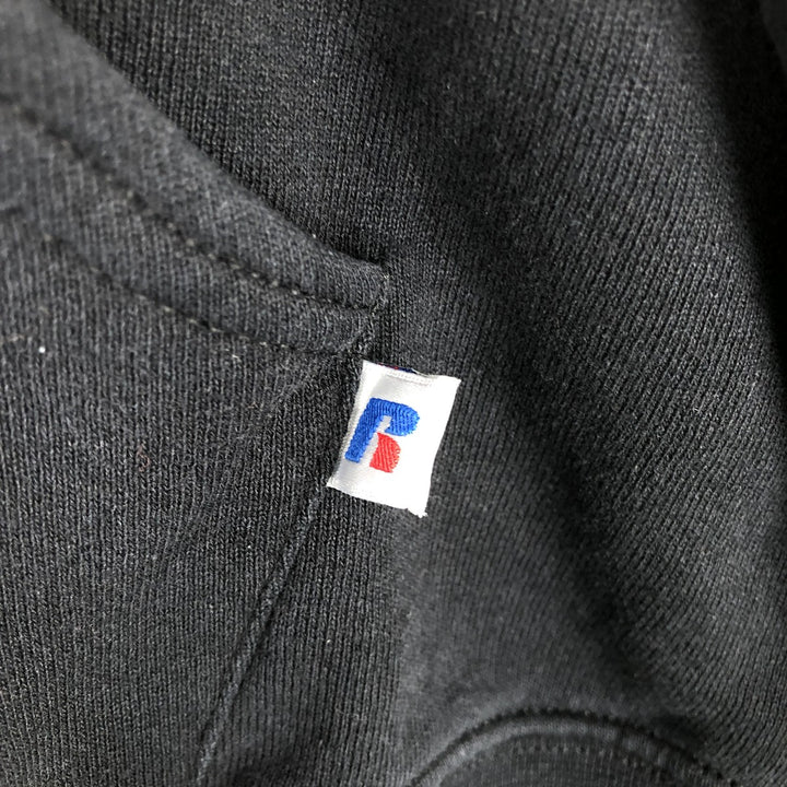 2000'S ~ Russell College Sweatshirt Pullover Hoodie, Men's Size L cotton black type Vintage Second Hand