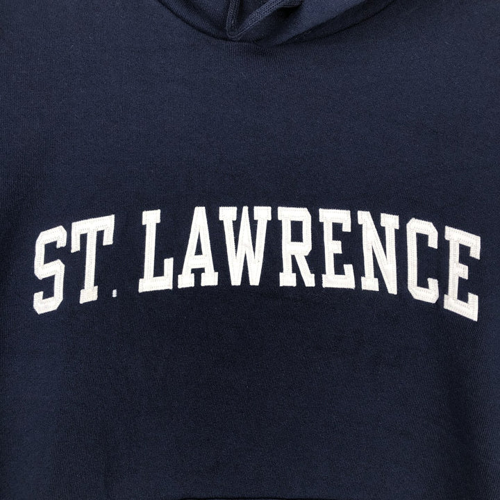 80s-90'S Russell College Sweatshirt Pullover Hoodie, Men's Size M (Equivalent), Vintage cotton navy blue type Vintage Second Hand