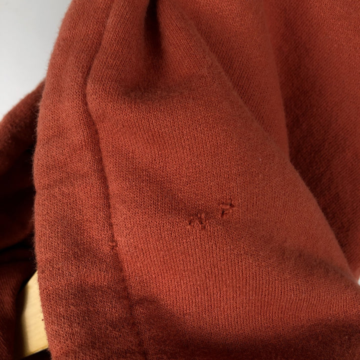 Harley-Davidson Eagle Pattern Fire Pattern Half-Zip Advertising Sweatshirt Pullover Hoodie cotton orange type Vintage Second Hand