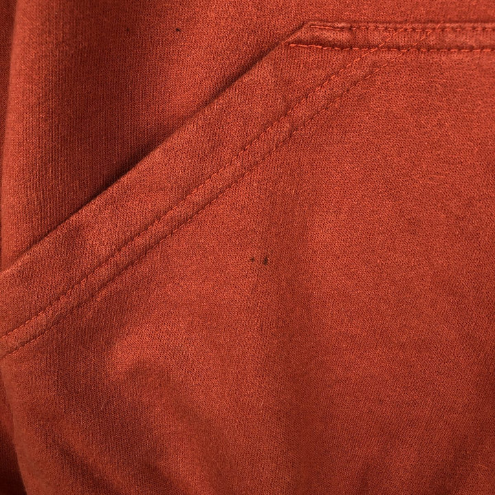 Harley-Davidson Eagle Pattern Fire Pattern Half-Zip Advertising Sweatshirt Pullover Hoodie cotton orange type Vintage Second Hand