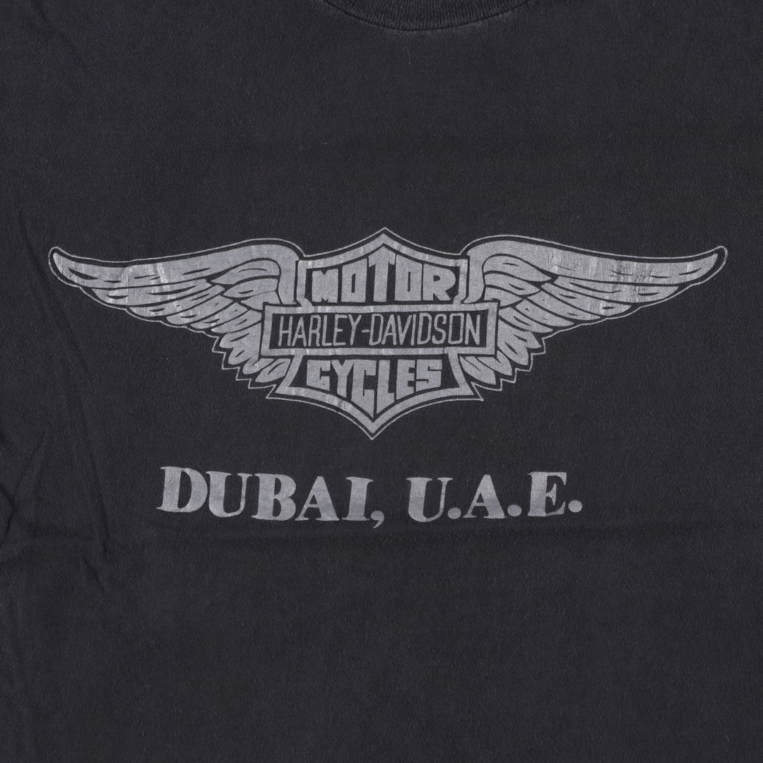 Harley-Davidson Motorcycle Bike T-shirt for men (XL size) cotton black type Vintage Second Hand