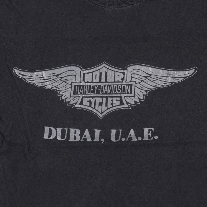 Harley-Davidson Motorcycle Bike T-shirt for men (XL size) cotton black type Vintage Second Hand