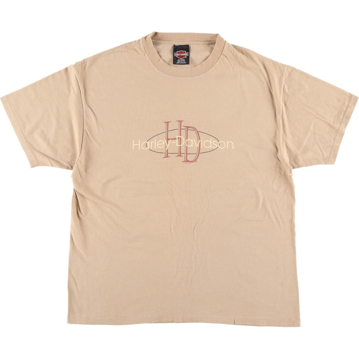 90'S Harley-Davidson Motorcycle Bike T-shirt Made in USA Men's XL Vintage cotton Beige type Vintage Second Hand