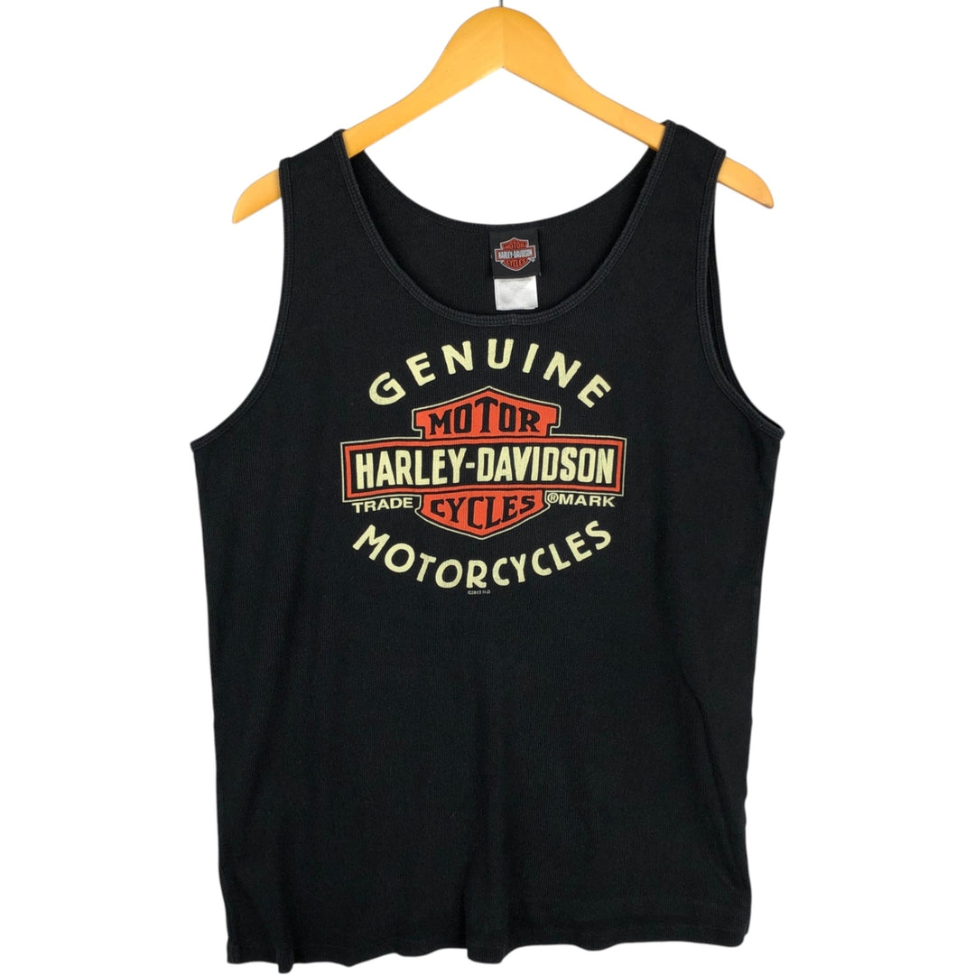 Harley-Davidson Tank Top, Made in USA, Men's Size XXL (equivalent) cotton black type Vintage Second Hand