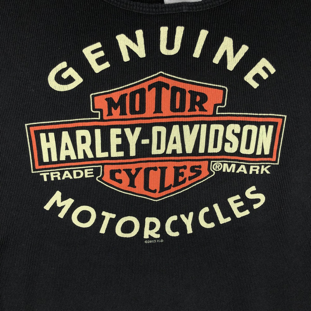 Harley-Davidson Tank Top, Made in USA, Men's Size XXL (equivalent) cotton black type Vintage Second Hand