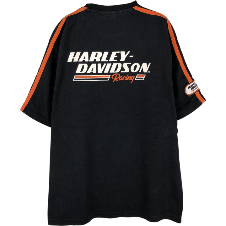Harley-Davidson Eagle Pattern Motorcycle Bike T-shirt Men's L size cotton black type Vintage Second Hand