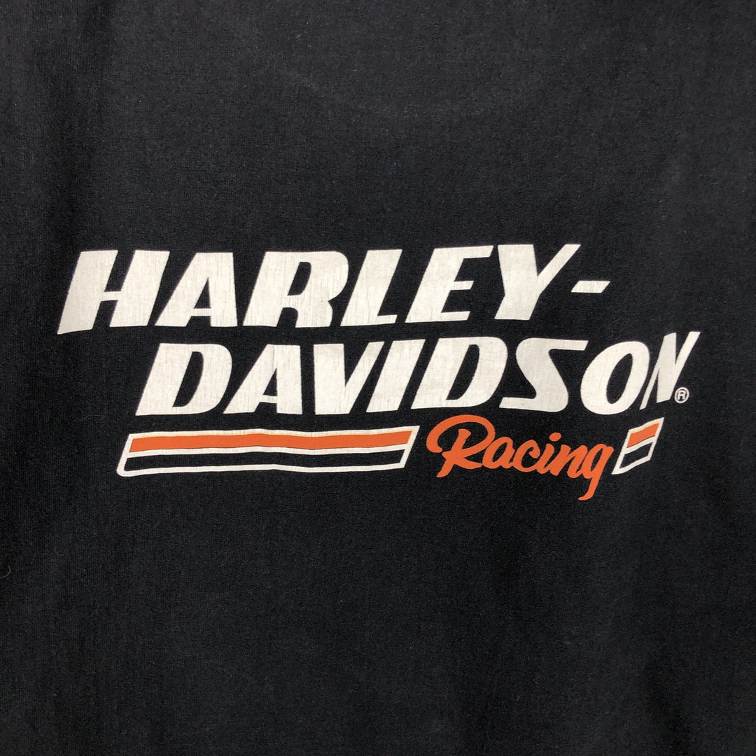 Harley-Davidson Eagle Pattern Motorcycle Bike T-shirt Men's L size cotton black type Vintage Second Hand