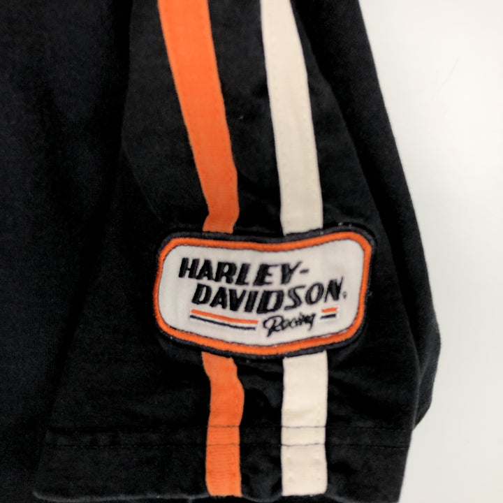 Harley-Davidson Eagle Pattern Motorcycle Bike T-shirt Men's L size cotton black type Vintage Second Hand