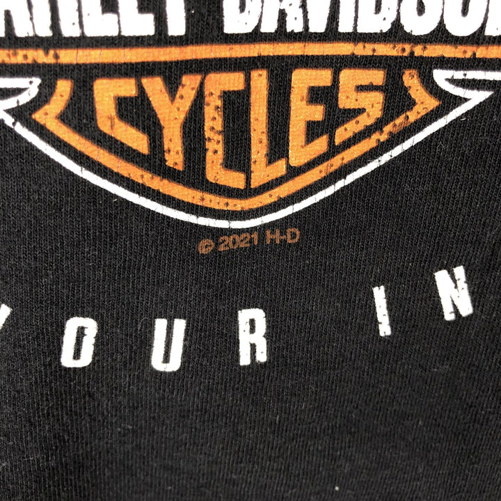 Harley-Davidson Pin-up Girl Motorcycle Bike T-shirt, Men's XL unclear black type Vintage Second Hand