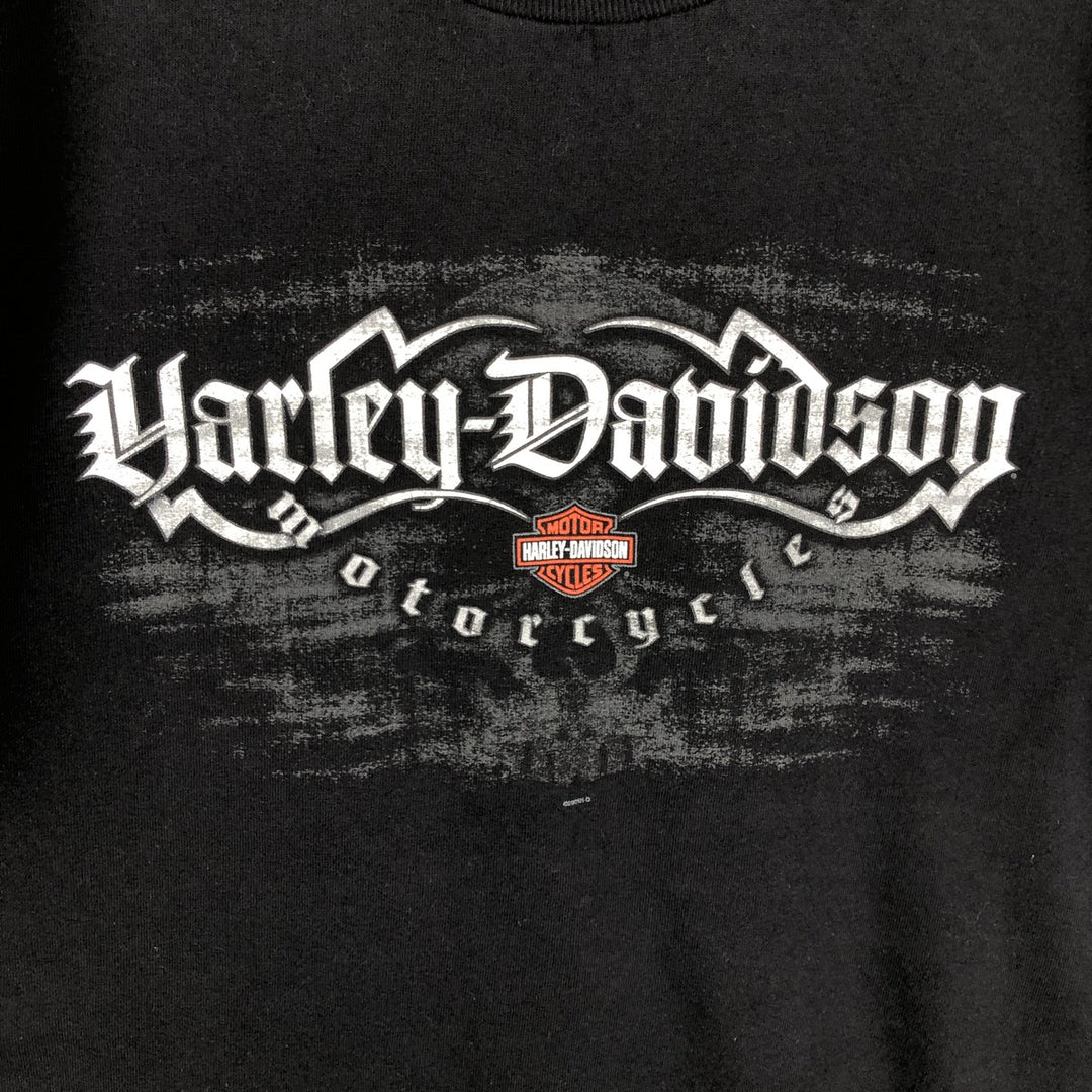 00'S Harley-Davidson Motorcycle Bike T-shirt Made in USA Men's L size cotton black type Vintage Second Hand