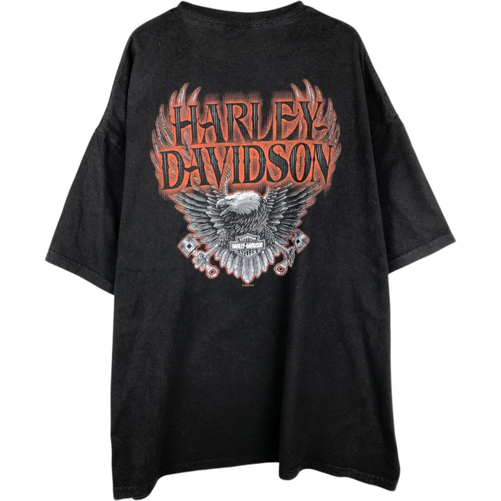 Harley-Davidson Eagle Pattern Motorcycle Bike T-shirt Men's XL unclear black type Vintage Second Hand