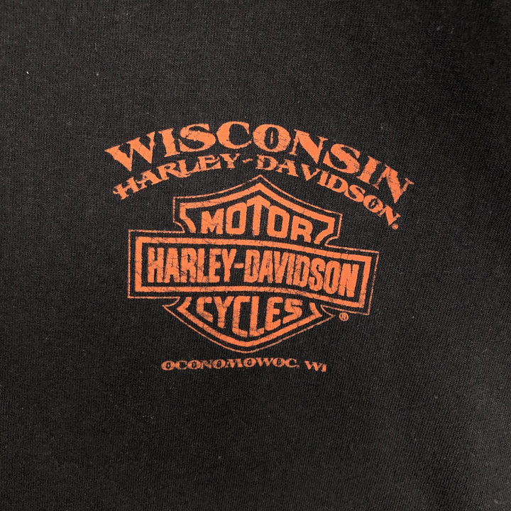 Harley-Davidson Eagle Pattern Motorcycle Bike T-shirt Men's XL unclear black type Vintage Second Hand