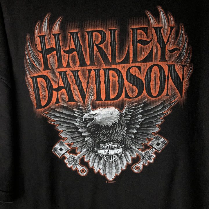 Harley-Davidson Eagle Pattern Motorcycle Bike T-shirt Men's XL unclear black type Vintage Second Hand