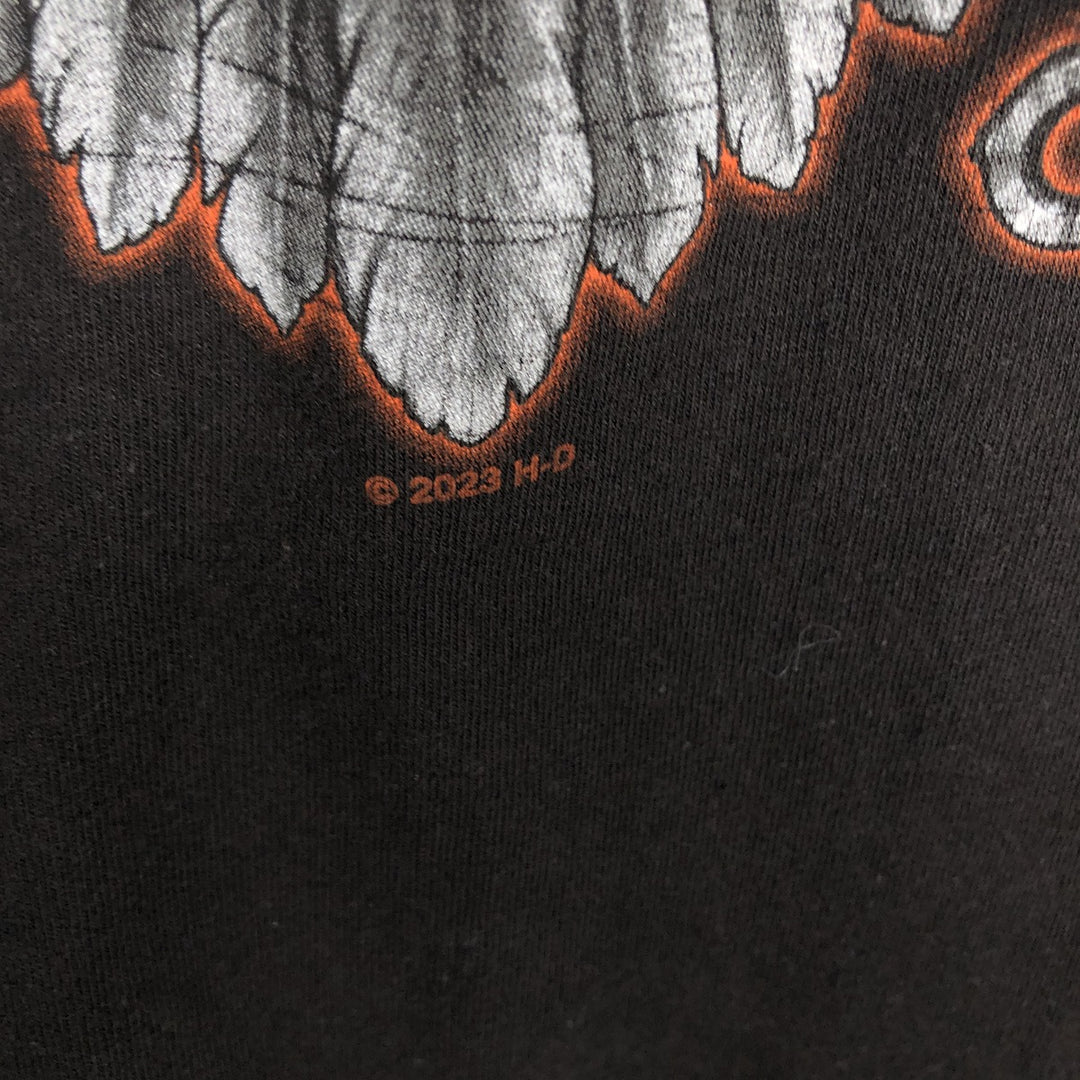 Harley-Davidson Eagle Pattern Motorcycle Bike T-shirt Men's XL unclear black type Vintage Second Hand