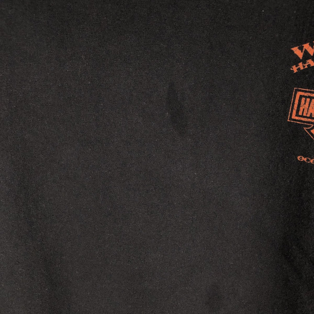 Harley-Davidson Eagle Pattern Motorcycle Bike T-shirt Men's XL unclear black type Vintage Second Hand