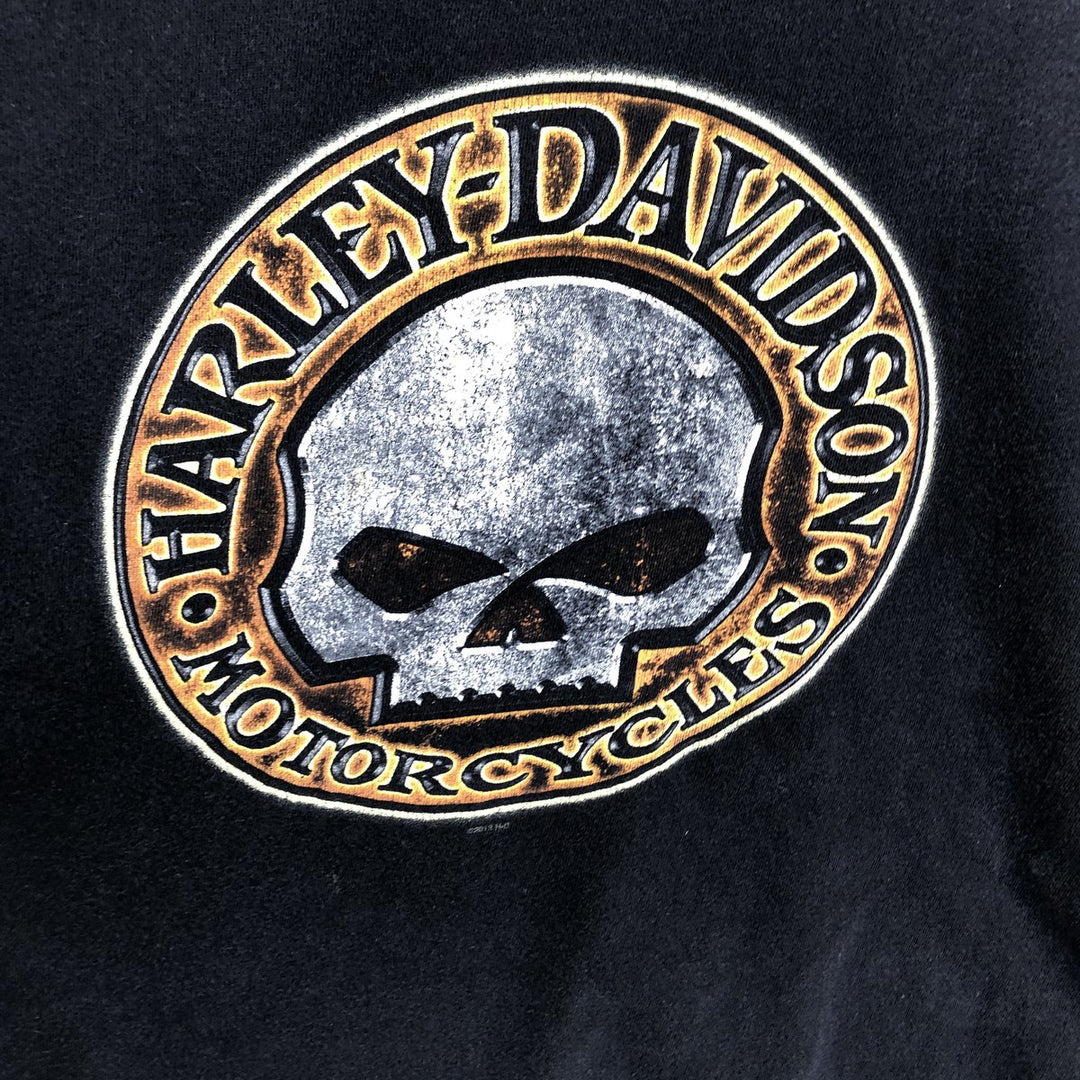 Harley-Davidson Skull Pattern Motorcycle Tank Top (Men's XL equivalent) cotton black type Vintage Second Hand
