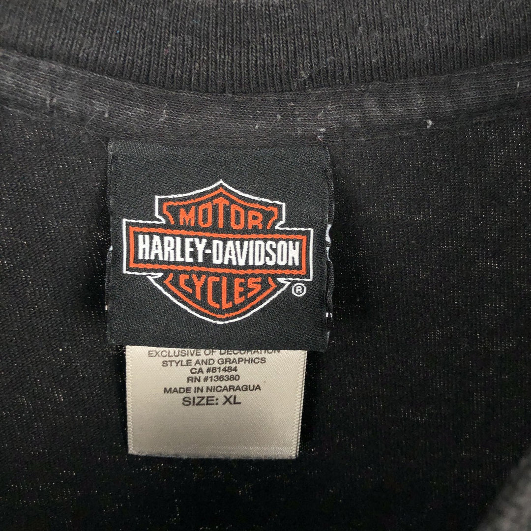Harley-Davidson Motorcycle Bike T-shirt, Men's XL size cotton black type Vintage Second Hand