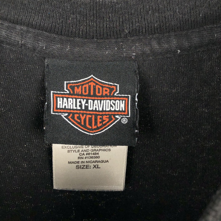 Harley-Davidson Motorcycle Bike T-shirt, Men's XL size cotton black type Vintage Second Hand