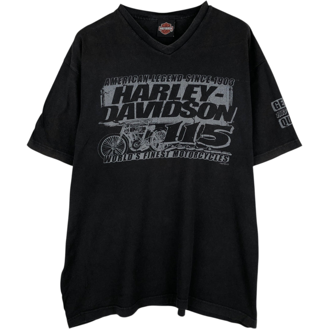 Harley-Davidson Motorcycle Bike T-shirt, Men's XL size cotton black type Vintage Second Hand