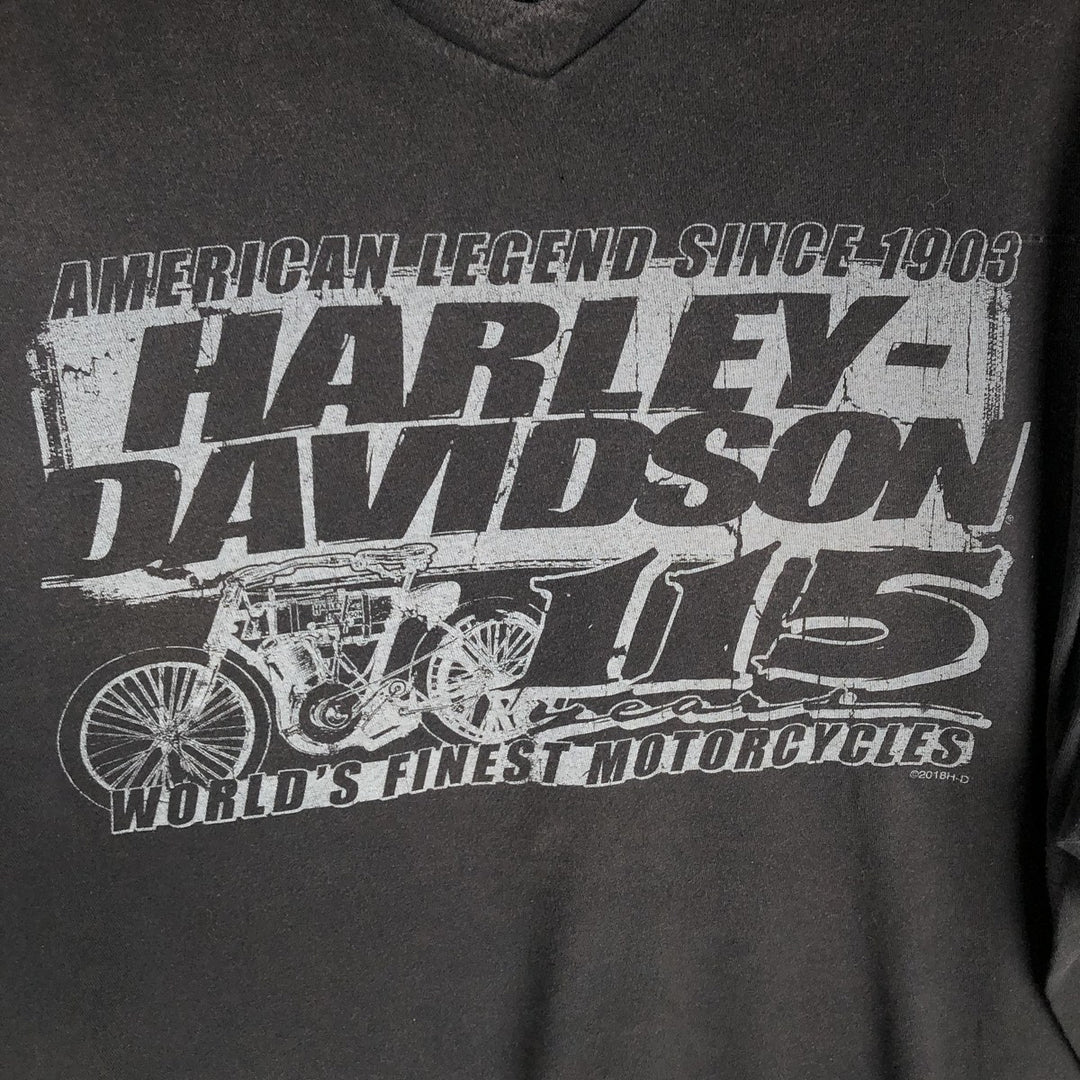Harley-Davidson Motorcycle Bike T-shirt, Men's XL size cotton black type Vintage Second Hand