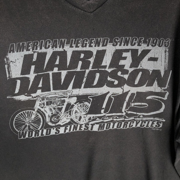 Harley-Davidson Motorcycle Bike T-shirt, Men's XL size cotton black type Vintage Second Hand