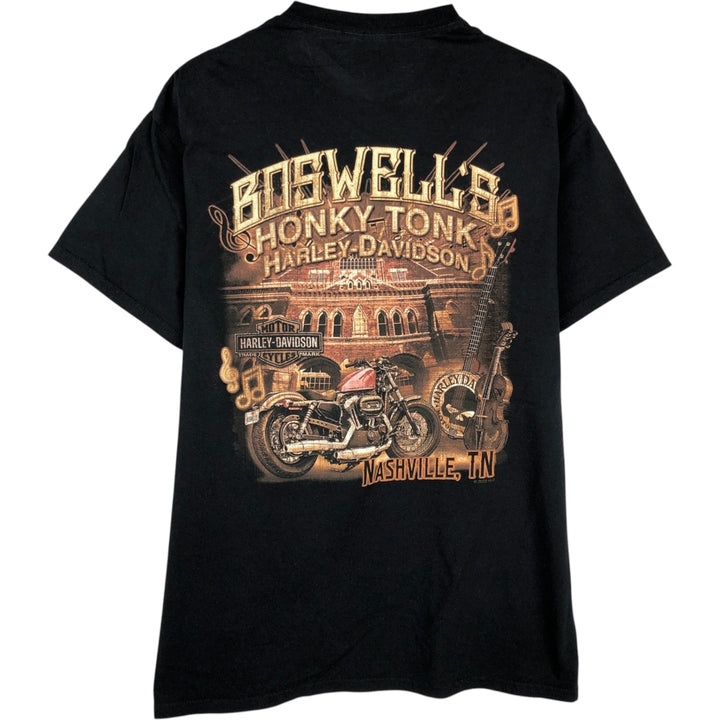 Harley-Davidson Motorcycle Bike T-shirt, Men's Medium cotton black type Vintage Second Hand