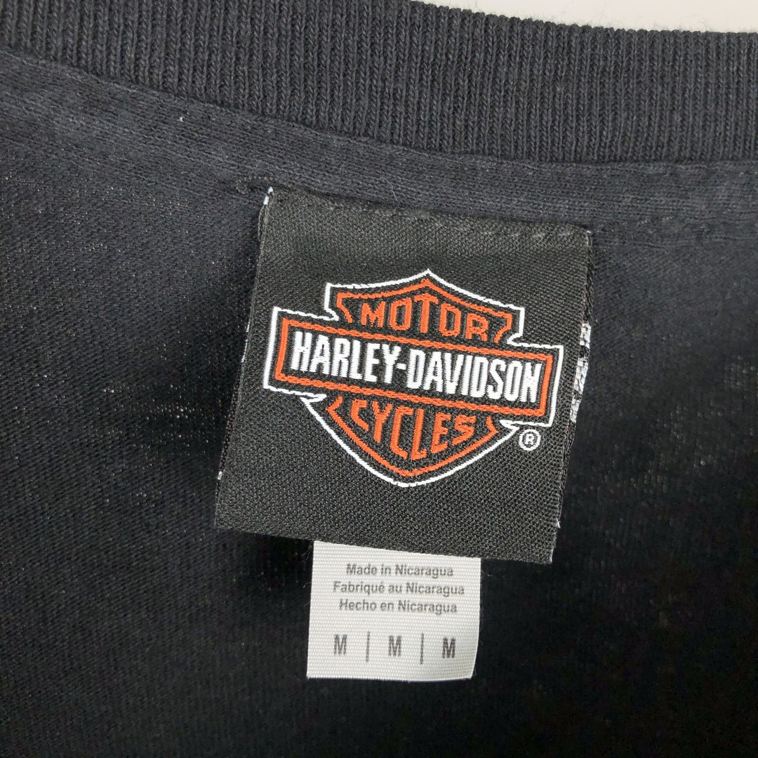 Harley-Davidson Motorcycle Bike T-shirt, Men's Medium cotton black type Vintage Second Hand