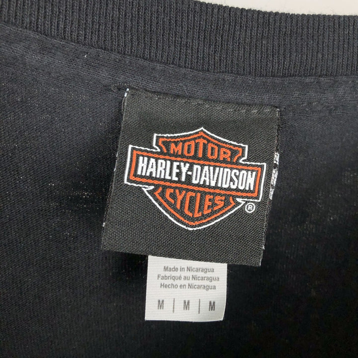 Harley-Davidson Motorcycle Bike T-shirt, Men's Medium cotton black type Vintage Second Hand