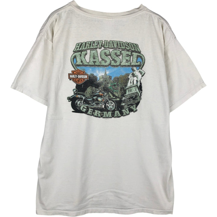 00'S Harley-Davidson Motorcycle Bike T-shirt Men's XL size unclear white type Vintage Second Hand