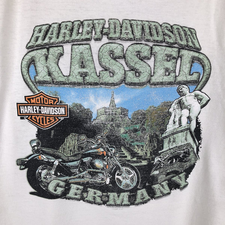 00'S Harley-Davidson Motorcycle Bike T-shirt Men's XL size unclear white type Vintage Second Hand