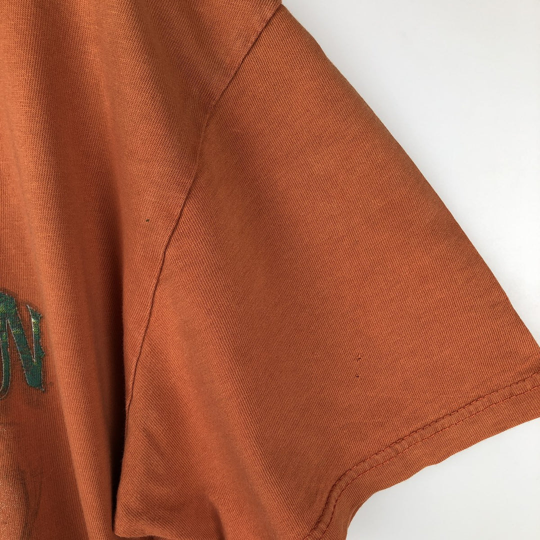 Harley-Davidson Fire Pattern Joker Motorcycle T-Shirt, Men's Size M (approx.) unclear orange type Vintage Second Hand