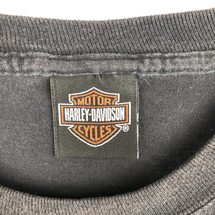 Harley-Davidson Motorcycle Bike T-shirt, Men's Size L cotton black type Vintage Second Hand