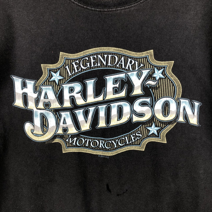 Harley-Davidson Motorcycle Bike T-shirt, Men's Size L cotton black type Vintage Second Hand