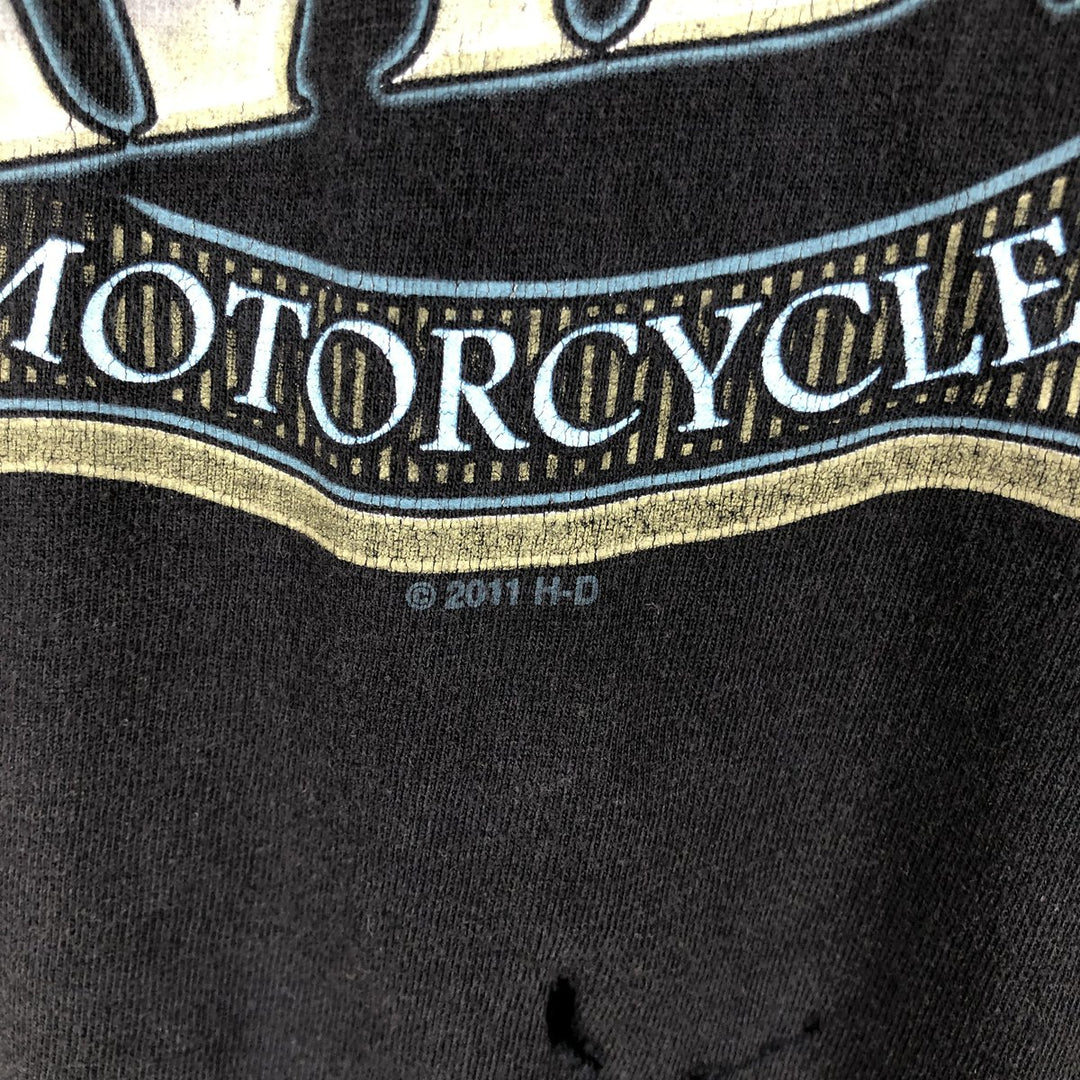 Harley-Davidson Motorcycle Bike T-shirt, Men's Size L cotton black type Vintage Second Hand