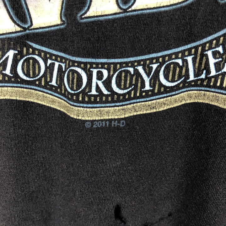Harley-Davidson Motorcycle Bike T-shirt, Men's Size L cotton black type Vintage Second Hand