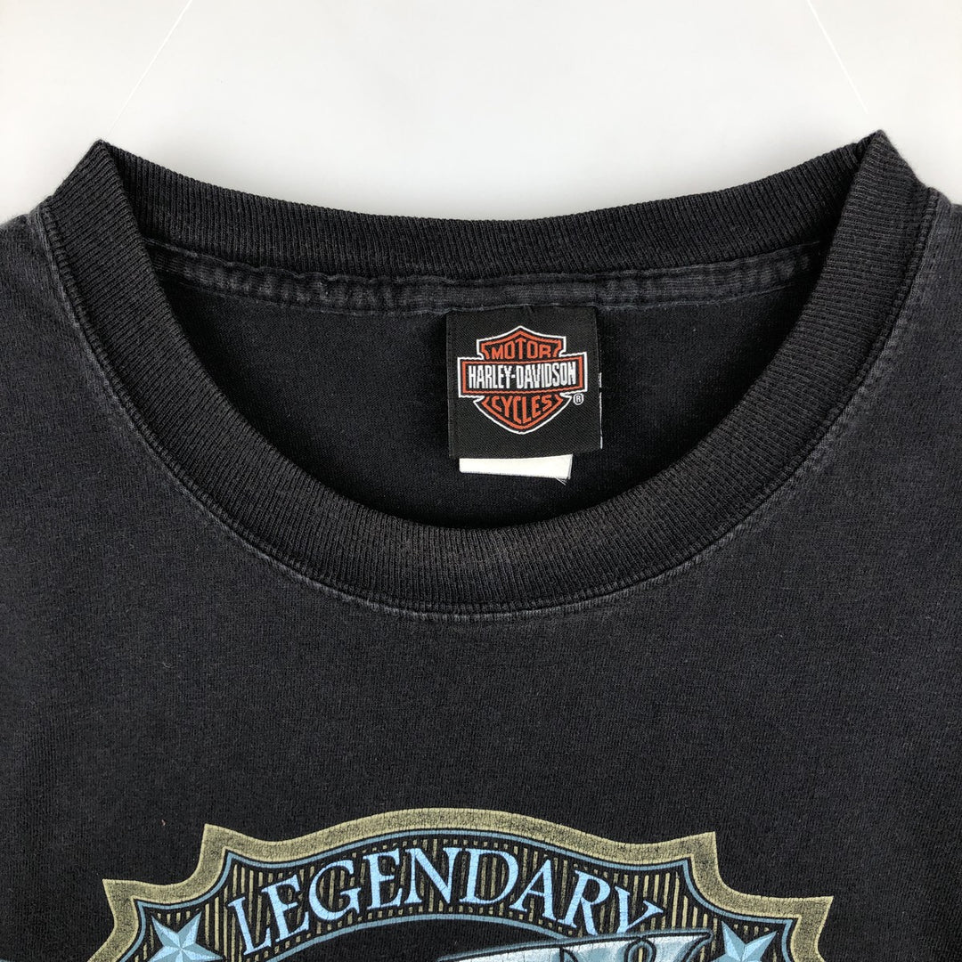 Harley-Davidson Motorcycle Bike T-shirt, Men's Size L cotton black type Vintage Second Hand