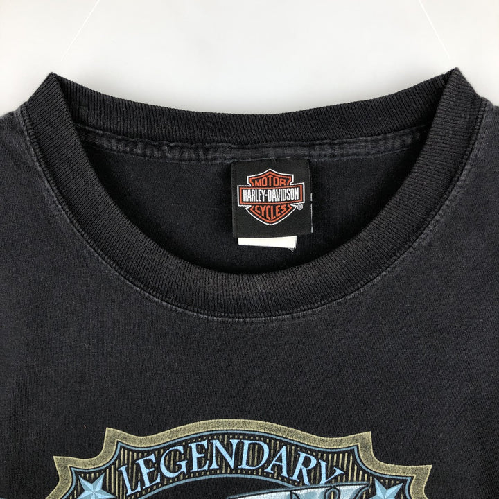 Harley-Davidson Motorcycle Bike T-shirt, Men's Size L cotton black type Vintage Second Hand
