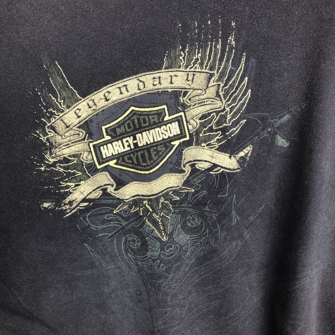 00'S Harley-Davidson Motorcycle Bike T-shirt Men's XL size cotton black type Vintage Second Hand