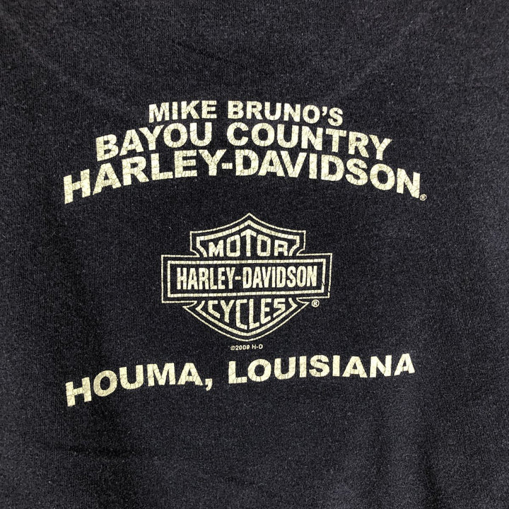 00'S Harley-Davidson Motorcycle Bike T-shirt Men's XL size cotton black type Vintage Second Hand