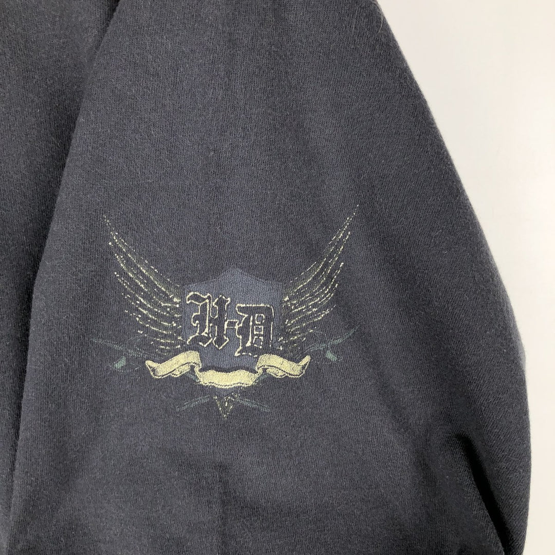 00'S Harley-Davidson Motorcycle Bike T-shirt Men's XL size cotton black type Vintage Second Hand