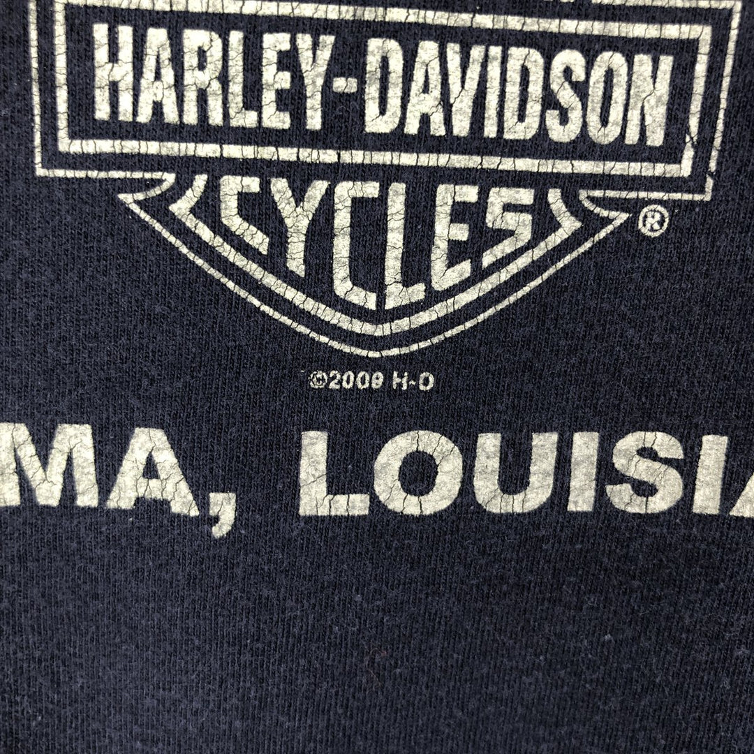 00'S Harley-Davidson Motorcycle Bike T-shirt Men's XL size cotton black type Vintage Second Hand